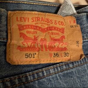 COPY - Levi’s 501 mens jeans. 36x30.